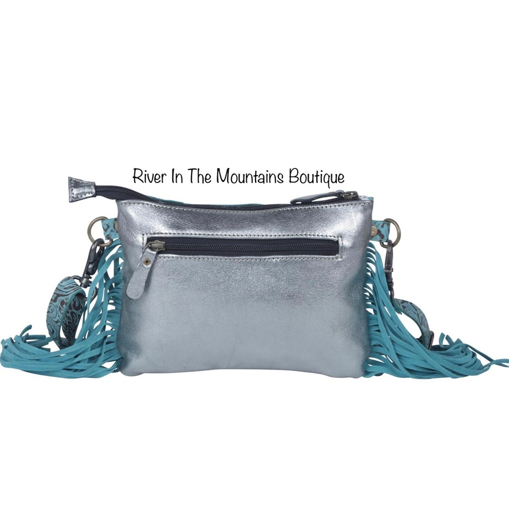 New! Exotic Azure Leather Hairon Myra Bag! - Picture 5 of 7